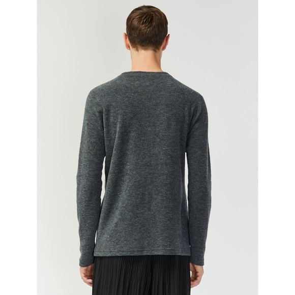 WINGS + HORNS Felted Wool Sweater in Dark Gray, Size XL - Picture 4 of 5